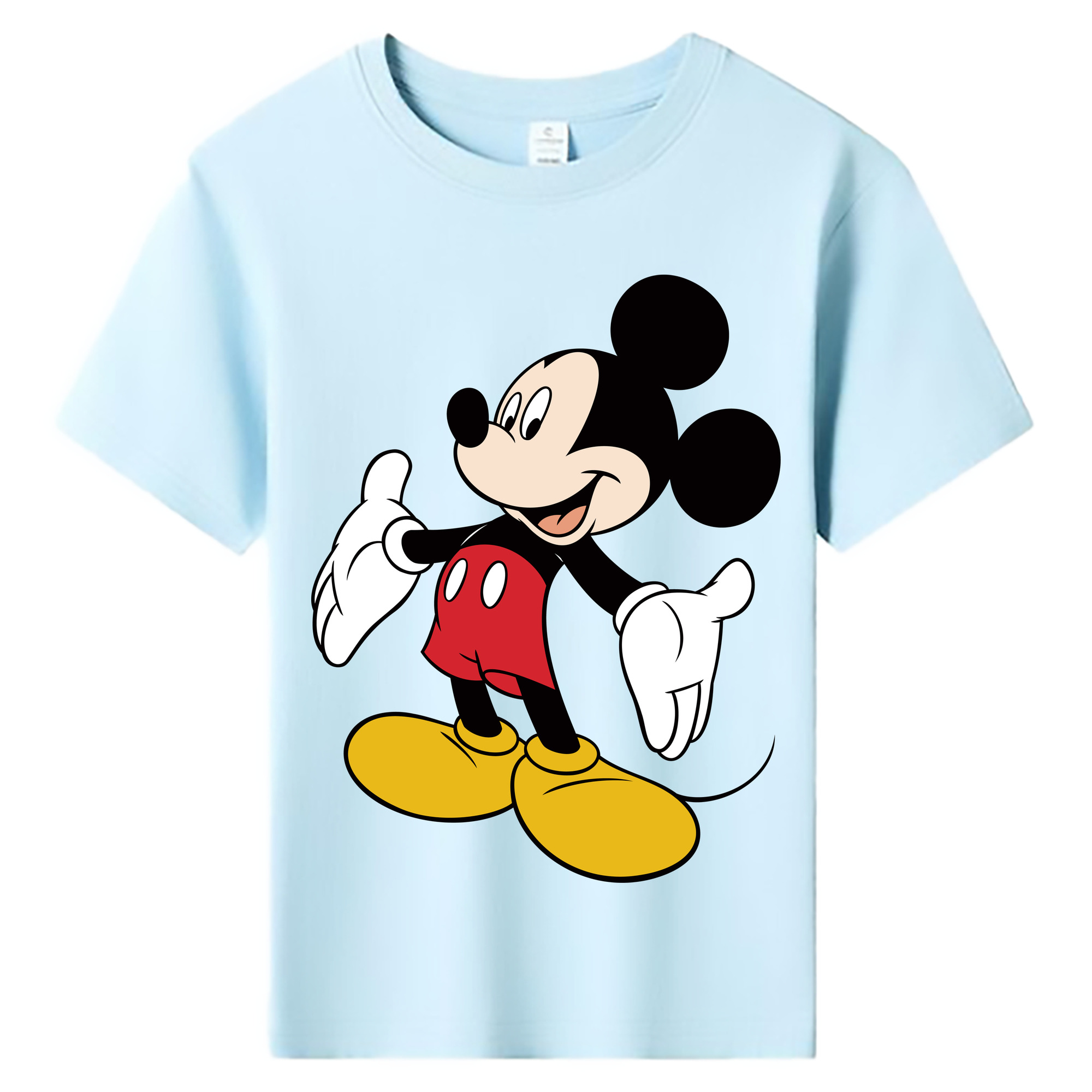 （画像用） ミッキーマウス Mickey Mouse 綿100％キッズTシャツ（フロントプリント）